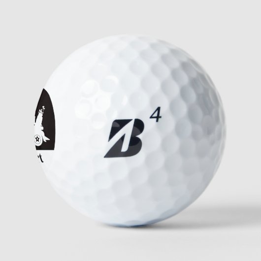 Einzigartiger Golf Cart mit Clubs Vorname Golfball (Logo)