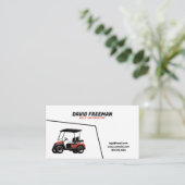 Einzigartiger Golflehrer in Weiß und Rot Kunst Visitenkarte (Stehend Vorderseite)