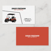 Einzigartiger Golflehrer in Weiß und Rot Kunst Visitenkarte (Vorne/Hinten)