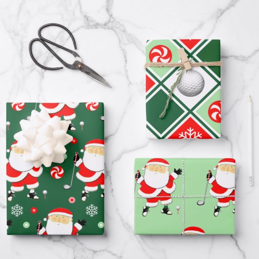 Einzigartiger Golfurlaub Geschenkpapier Set (Vorderseite)