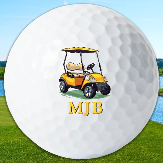Einzigartiger Golfwagen-Golfer mit personalisierte Golfball