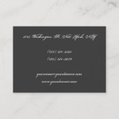 Einzigartiger Grau-Hintergrund Visitenkarte (Rückseite)