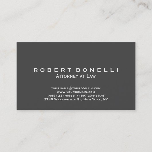 Einzigartiger Grauer Anwalt mit Juristischer Stand Visitenkarte (Vorderseite)