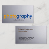 Einzigartiger Grauer Hintergrundfotograf Visitenkarte (Vorne/Hinten)