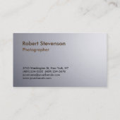 Einzigartiger Grauer Hintergrundfotograf Visitenkarte (Rückseite)
