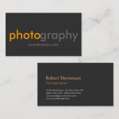 Einzigartiger Graufotograf Visitenkarte (Vorne/Hinten)