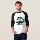 Einzigartiger Grüner Stegosaurus Dinosaurier Wald T-Shirt (Vorne ganz)
