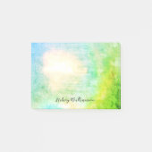 Einzigartiger Grunge Abstrakt Lime Green Individue Post-it Klebezettel (Vorderseite)