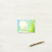 Einzigartiger Grunge Abstrakt Lime Green Individue Post-it Klebezettel (Auf Schreibtisch)