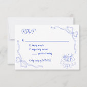 Einzigartiger handgezeichneter aktueller QR Code F Einladung (Vorderseite)