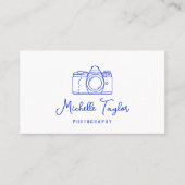 Einzigartiger handgezeichneter QR-Code der Kamera Visitenkarte (Vorderseite)