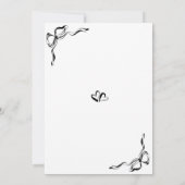 Einzigartiger handgezeichneter zeitgenössischer Re Einladung (Rückseite)