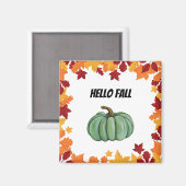 Einzigartiger Harvest-Pumpkin mit Herbstleaves Magnet (Vorderseite/Rückseite)