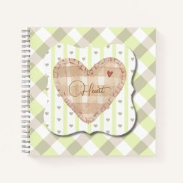 Einzigartiger Herzschlag mit Schatteneffekt Grünes Notizblock