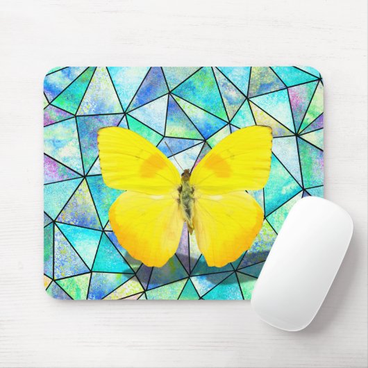 Einzigartiger Hintergrund Farbiges geometrisches B Mousepad (Mit Mouse)