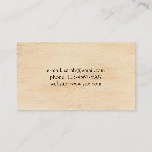 Einzigartiger Hintergrund Visitenkarte (Rückseite)