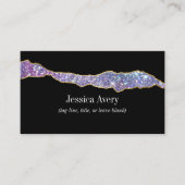 Einzigartiger Holographic Glitzer Beauty Salon Visitenkarte (Vorderseite)