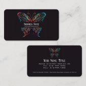 Einzigartiger Hübscher Butterfly Black Visitenkarte (Vorne/Hinten)