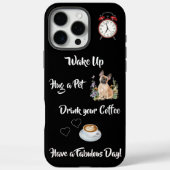 Einzigartiger Hund und Kaffee Lover Case-Mate iPhone Hülle (Rückseite)