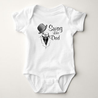 Einzigartiger Hut/Anzug-Swag Wie Vater-Strampler Baby Strampler