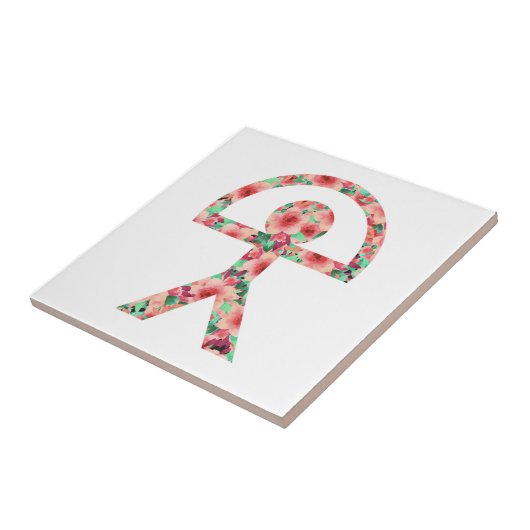 Einzigartiger Indalo Mann im Blumendesign Fliese (Seite)