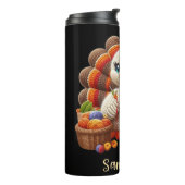 Einzigartiger individuelle Name, Truthahnkreuz Thermosbecher (Nach links gedreht)