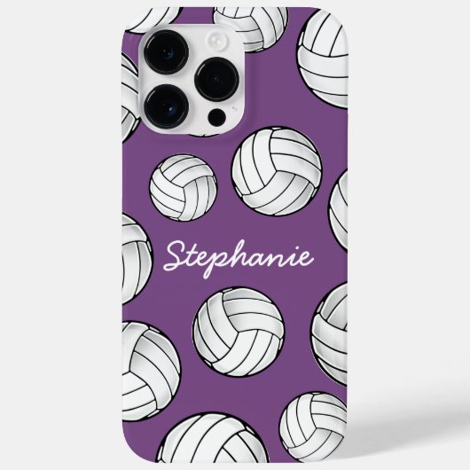 Einzigartiger Individuelle Name Volleyball Lila Case-Mate iPhone Hülle (Rückseite)