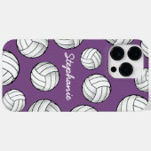 Einzigartiger Individuelle Name Volleyball Lila Case-Mate iPhone Hülle (Rückseite (Horizontal))