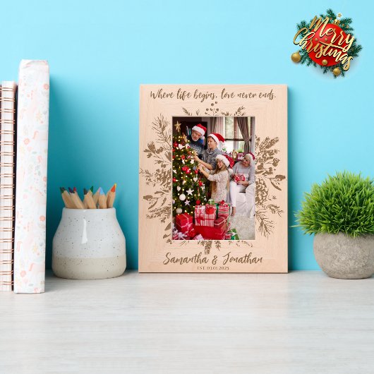 Einzigartiger Individuelle Name Weihnachtsfest in Geätzte Rahmen