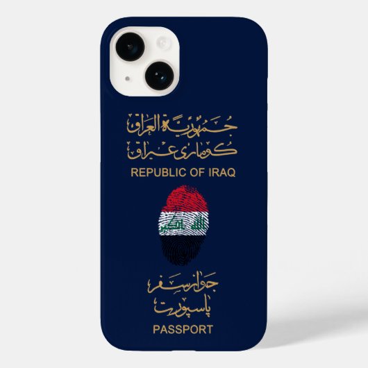 Einzigartiger Irak Reisepass Print Souvenir Case-Mate iPhone Hülle (Rückseite)