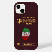 Einzigartiger Iran Reisepass Print Souvenir Case-Mate iPhone Hülle (Rückseite)