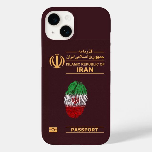 Einzigartiger Iran Reisepass Print Souvenir Case-Mate iPhone Hülle (Rückseite)