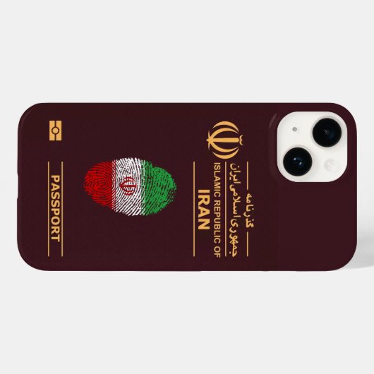 Einzigartiger Iran Reisepass Print Souvenir Case-Mate iPhone Hülle (Rückseite (Horizontal))