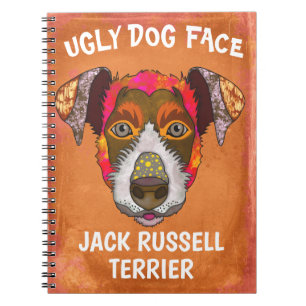 Einzigartiger Jack Russell Terrier HundelGesicht Notizblock