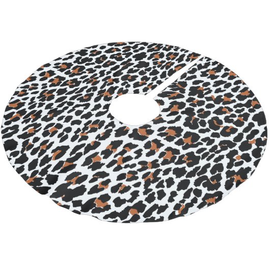 Einzigartiger Jaguar-Tierdruck Polyester Weihnachtsbaumdecke (Schrägansicht)