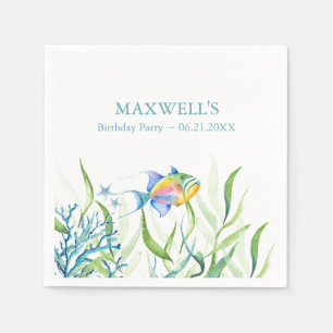 Einzigartiger Kindergeburtstag Napkins unter dem M Serviette