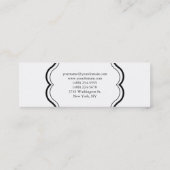 Einzigartiger klassischer Damast Mini Visitenkarte (Rückseite)