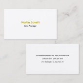 Einzigartiger klassischer einfacher Goldfarbname a Visitenkarte (Vorne/Hinten)