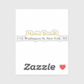 Einzigartiger klassischer einfacher Goldfarbname Aufkleber (Blatt)