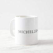 Einzigartiger klassischer Minimalistischer Schlich Kaffeetasse (Vorderseite Links)