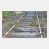 Einzigartiger kleiner Vogel auf Eisenbahnwegen, vi Rechteckiger Aufkleber (Vorderseite)