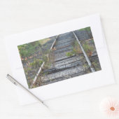 Einzigartiger kleiner Vogel auf Eisenbahnwegen, vi Rechteckiger Aufkleber (Umschlag)