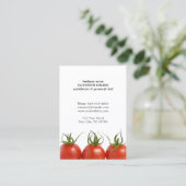 Einzigartiger Koch für saubere Tomaten/Paradeiser  Visitenkarte (Stehend Vorderseite)