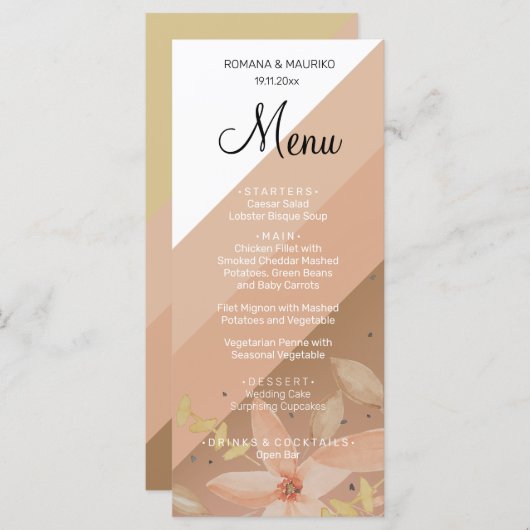 Einzigartiger Kunstgiesserei Terracotta Rodelbahn Menükarte (Vorne/Hinten)