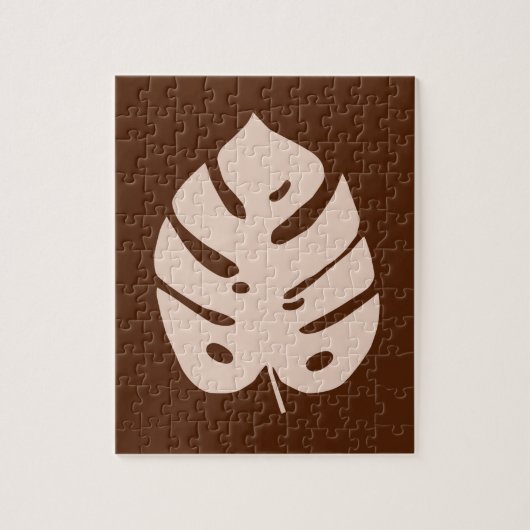 Einzigartiger kupferner Monstera tropischer Puzzle (Vertikal)