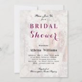 Einzigartiger Lace Gown Bridal Dusche Einladung (Vorderseite)