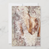 Einzigartiger Lace Gown Bridal Dusche Einladung (Rückseite)