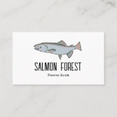 Einzigartiger Lachsfisch Angelführer Natur Einfach Visitenkarte (Vorderseite)