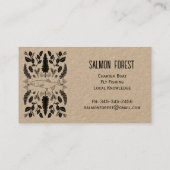 Einzigartiger Lachsfisch Angeln Natur Botanische K Visitenkarte (Rückseite)