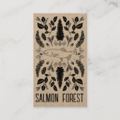 Einzigartiger Lachsfisch Angeln Natur Botanische K Visitenkarte (Vorderseite)